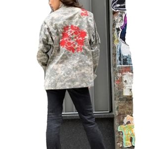 Official Military Army Embroidered Camo Jacket
